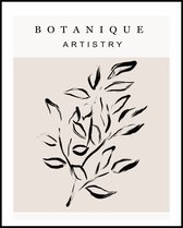 Poster Abstract Botanische Bloemen - Art Print - 50x40