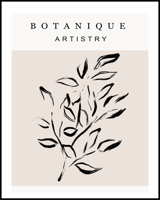 Poster Abstract Botanische Bloemen - Art Print - 50x40