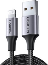 UGREEN MFi Lightning naar USB A Male laad en datakabel - 1.5 Meter - Zwart