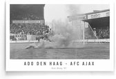 Walljar - Poster Ajax - Voetbalteam - Amsterdam - Eredivisie - Zwart wit - ADO Den Haag - AFC Ajax '87 - 60 x 90 cm - Zwart wit poster
