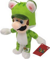 Luigi Power Mario Bros Pluche Knuffel (Groen) 30 cm + Super Mario Sticker! | Mario Luigi Peluche Plush Toy | Speelgoed knuffeldier knuffelpop voor kinderen | mario odyssey , mario