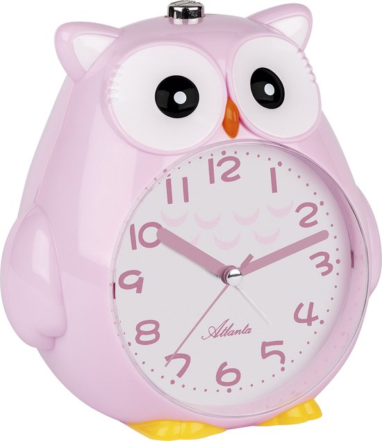 Kinderwekker - Alarm clock - Roze uil wekker - Slaaptrainer