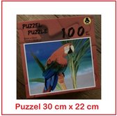 Puzzel Papegaai 100 stukjes 30cm x 22xm