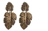 Sweet7 Leaf - Oorbellen - Brons - Leaf - Hanger