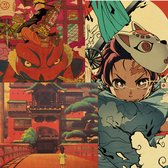 Anime Poster Set #2 Spirited Away Naruto Demon Slayer Kimetsu no Yaiba Set