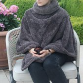 BEAUTELICATE Dames Sjaal Cape Poncho - Synthetisch Bont Met Capuchon Voor Winter