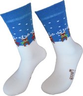 Verjaardag cadeau - Grappige sokken - Kerst sokken - Kerst Rendier Sokken - Wintersport sokken - Leuke sokken - Vrolijke sokken - Luckyday Socks - Kerst Cadeau sokken - Socks waar