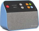 BBrain Muziekspeler - Hulpmiddelen voor ouderen met dementie - Eenvoudige DAB+ Senioren radio - Dementie radio - Zelfstandig te bieden met één knop - Blauw