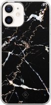 iPhone 12 hoesje siliconen - Marmer zwart | Apple iPhone 12 case |
