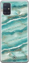 Samsung A71 hoesje siliconen - Mamer azuurblauw | Samsung Galaxy A71 case | blauw | TPU backcover transparant