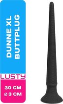 Lusty Dunne XXL Buttplug - 30 cm - Met Zuignap - Anaal Plug - Seksspeeltjes - Sex Toys - Anaal Toy - Lange Butt Plug - Dunne Dildo - Smalle Dildo - Large Butt Plug