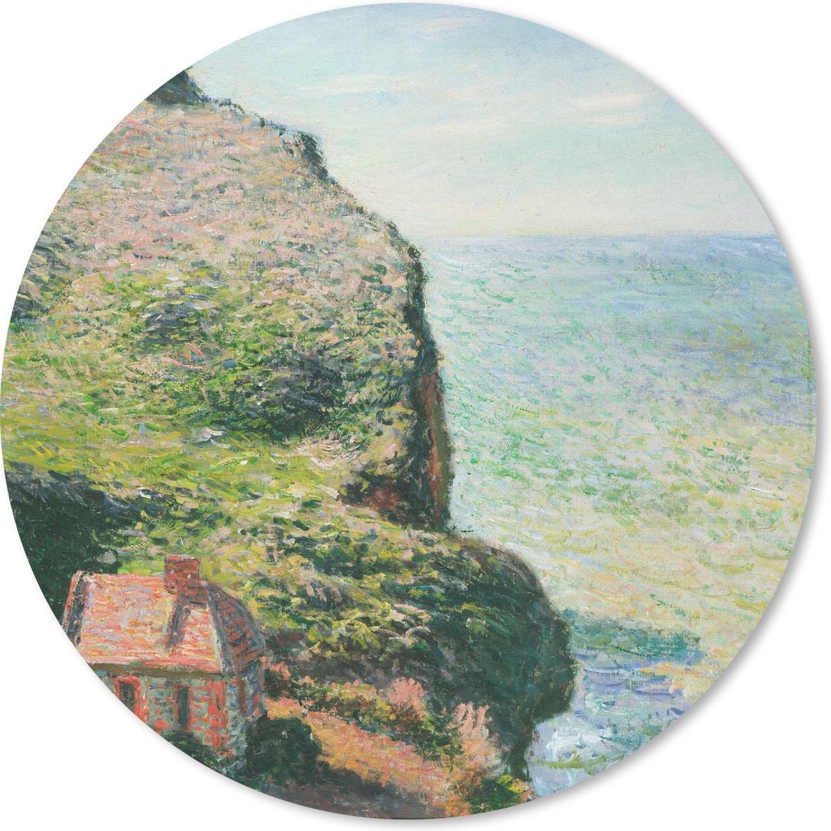 Muismat rond 30x30 cm - Mousepad Het wachtershuisje - Claude Monet - Ronde muismatten