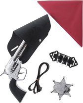 Kinderen speelgoed verkleed wapens en accessoires set voor cowboys 5-delig - verkleedkleding - pistool/revolver