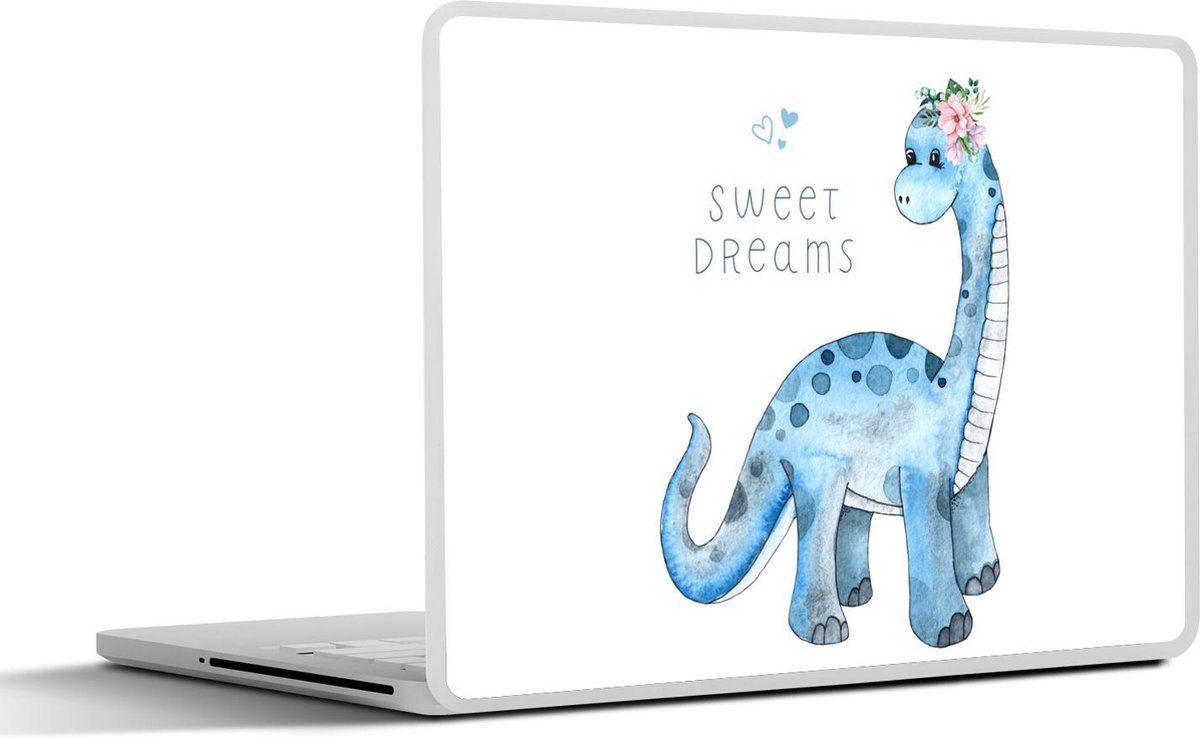 Laptop sticker - 17.3 inch - Dinosaurus - Kinderkamer - Sweet Dreams - Jongens - Meisjes - Kinderen - 40x30cm - Laptopstickers - Laptop skin - Cover