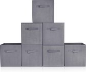 SWILIX ® Multifunctioneel Opbergmand / Opbergbox - 7 Stuks - 20 L - Grijs