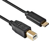 USB C printerkabel - USB C naar USB B - 2.0 HighSpeed - Max. 480 Mb/s - Zwart - 2 meter - Allteq