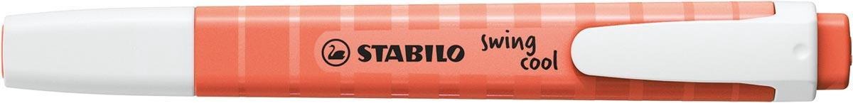 STABILO swing cool Pastel - Markeerstift - Koraal Rood - Perfect Voor Onderweg - Doos 10 Stuks