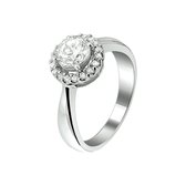 The Jewelry Collection Ring Zirkonia - Zilver Gerhodineerd