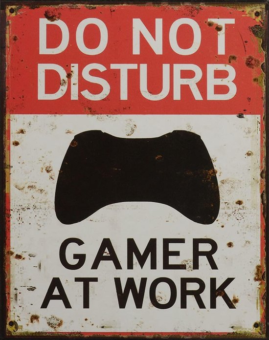 Wandbord do not disturb gamer at work