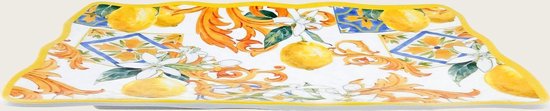Arca Italy – Rechthoekige serveer schaal – 100% Melamine – 30×20 – Vaatwasbestendig – Citroen collectie