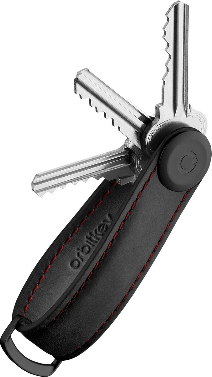Orbitkey Sleutelhouder / Sleutelhanger - Crazy Horse Key Organiser 2.0 - Black/Cognac