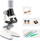 Biologische Microscoop Voor Kinderen - Microscoop Junior - Tot 1200X - LED Verlichting - Kinder Microscoop - Wit