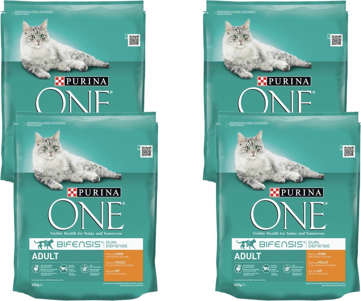 PURINA ONE Katten Droogvoer, binnen, rijk aan kalkoen en volkoren gran