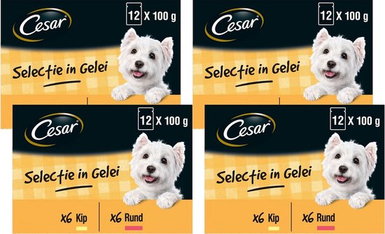 Cesar Maaltijdzakjes in Gelei 12 x 100 gr