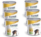 Yarrah Bio Blik Brokjes In Saus - Kip - Hondenvoer - 6 x 405 g - NL-BIO-01