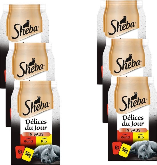 Sheba Délices du Jour à la volaille en gelée pour chat (6 x 50 g)