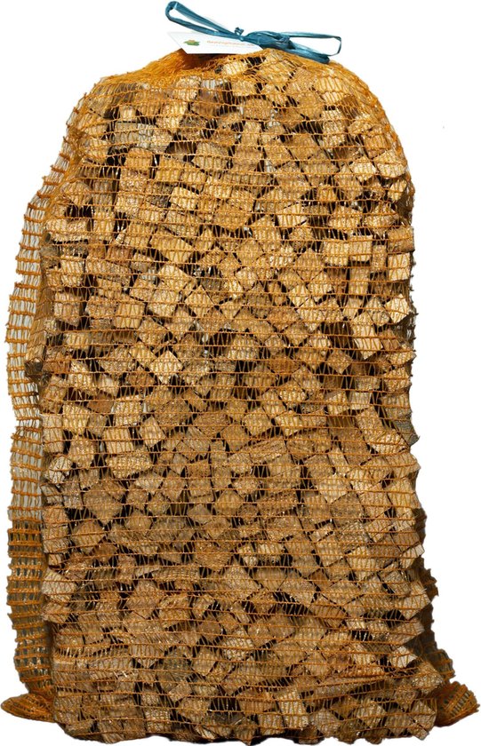 Bois d'allumage dans un sac en filet | 15 kilogrammes | bois d'allumage  pour le bois... | bol