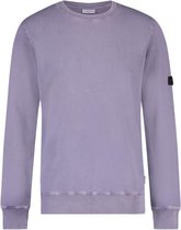 Purewhite -  Heren Regular Fit   Sweater  - Paars - Maat XL