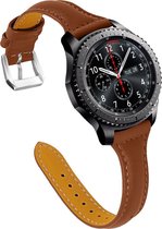 Smartwatch bandje - Geschikt voor Samsung Galaxy Watch 5 (incl. Pro) en Galaxy Watch 4, Watch 3 41mm, Active 2, 20mm horlogebandje - PU leer - Fungus - Vrouwelijk - Bruin