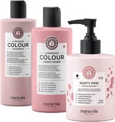 Maria Nila Luminous Colour Refresh Set Dusty Pink | Colour Refresh Dusty Pink 0.52 300 ml + Luminous Colour Shampoo 350 ml + Luminous Colour Conditioner 300 ml