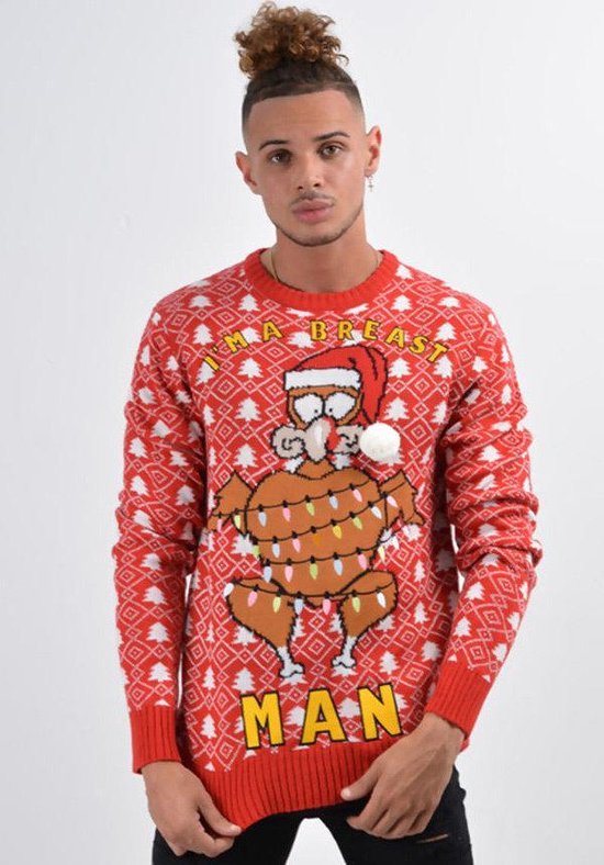 Kersttrui I m A Breast Man Heren bol