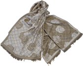 Jessidress® Sjaals Elegante Dames Wintersjaal met elegante print - Bruin