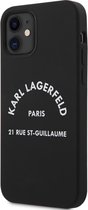 Karl Lagerfeld 21 Rue St-Guillaume Back Case - Geschikt voor Apple iPhone 12 Mini (5.4") - Zwart