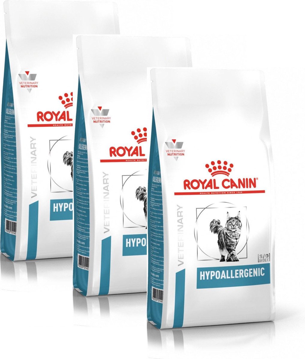 Royal Canin Veterinary Diet Hypoallergenic - Kattenvoer - 3 x 4.5 kg