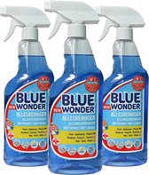 3 x Blue Wonder Power Cleaner - allesreiniger spray - 3 x 750 ml