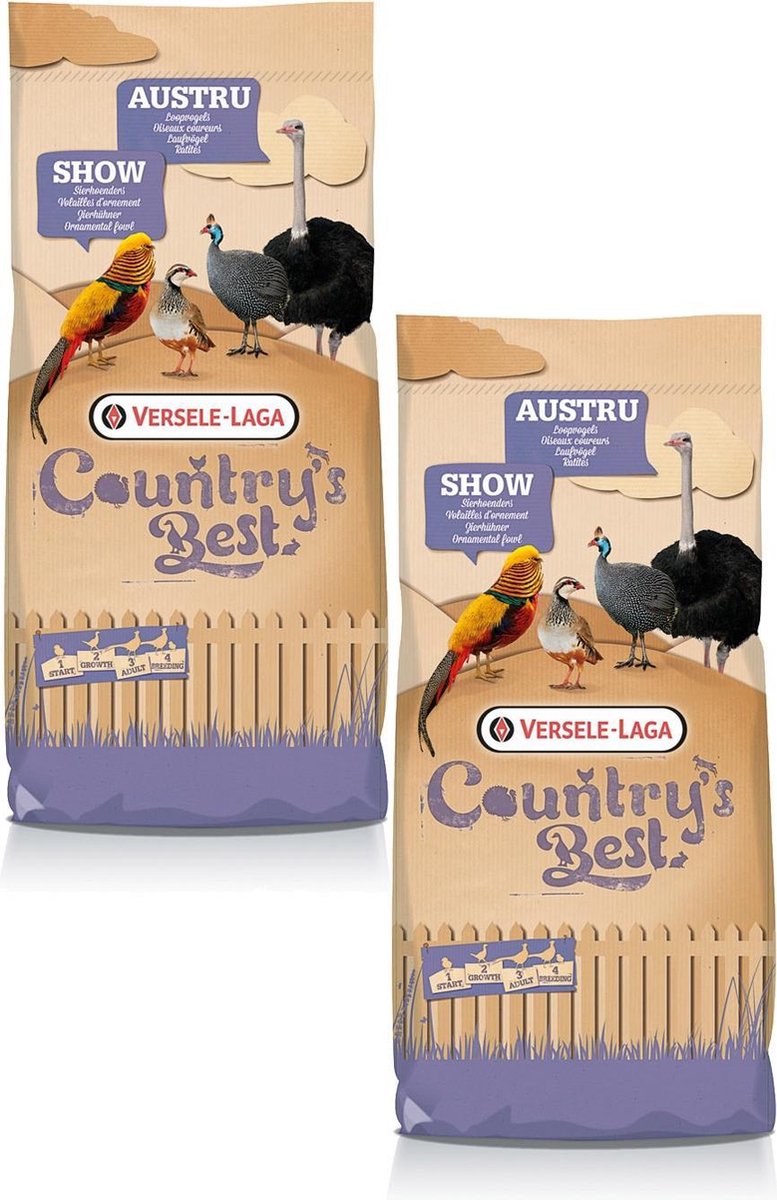 Versele-Laga Country`s Best Show 2 Pellet - Pluimveevoer - 2 x 20 kg