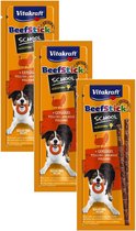 Vitakraft Beefstick School - Hondensnacks - 3 x Gevogelte Rund 20 g