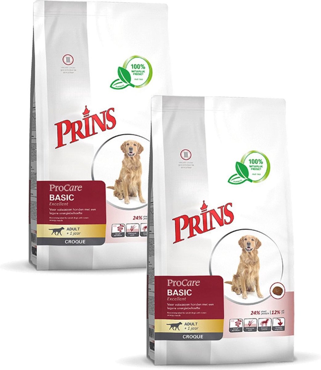 Prins Prins Procare Basic Croque Excellent Gevogelte&Vlees - Hondenvoer - 2 x 10 kg