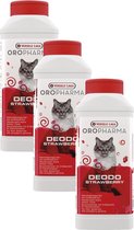 Versele-Laga Oropharma Deodorizer - Nettoyant pour litière pour chat - 3 x 750 g Parfum fraise
