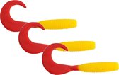 Albatros Twisters 5.5 5.5 cm - Baits - 3 x Geel&Rood Roofvis