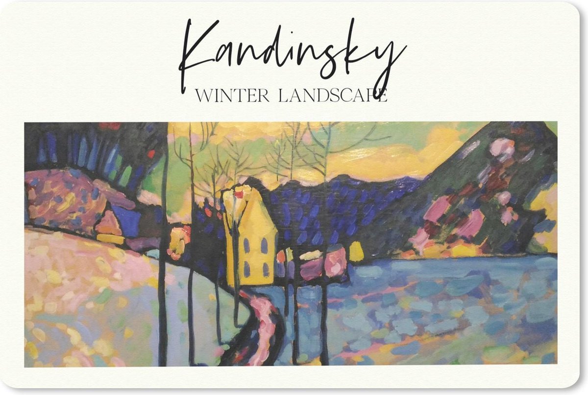 Bureau mat - Winter landscape - Wassily Kandinsky - 60x40
