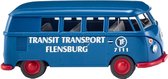 Wiking Miniatuurbus Transit Transport Vw T1 1:87 Blauw/rood