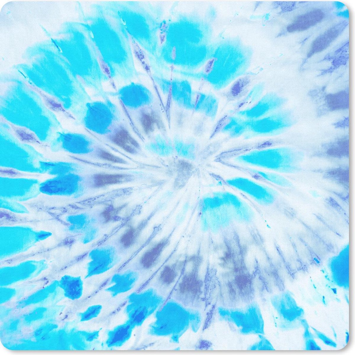 Muismat 30x30 cm - Mousepad Zomer - Tie dye - Blauw - Muismatten