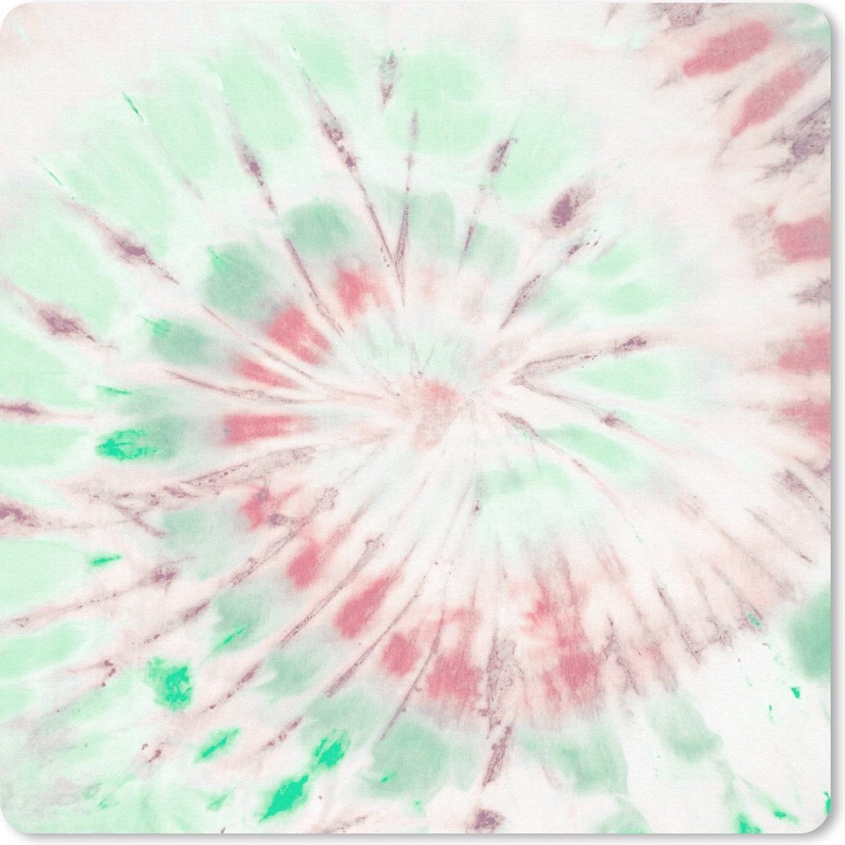 Muismat 30x30 cm - Mousepad Tie dye - Hippie - Groen - Muismatten