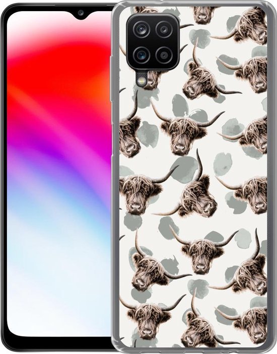 Coque Samsung Galaxy A12 - Vache - Highlander écossais - Animaux - Siliconen