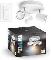 Philips Hue - Adore Hue plate/spiral white 3x5.5W - White Ambiance - Included Hue dimmer switch